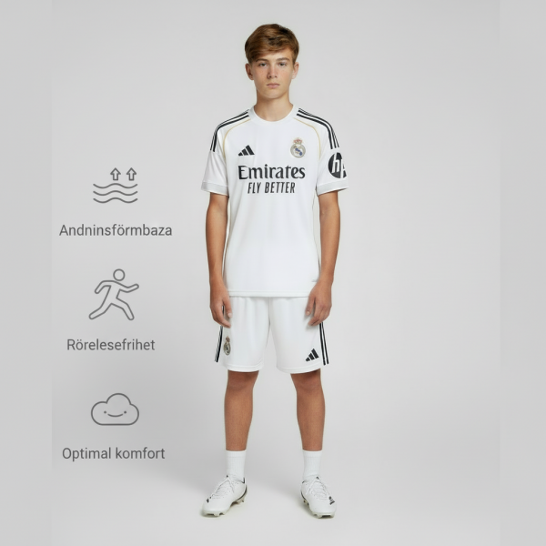 Real Madrid Tröja 2025/26 Hemma Fotbollssats Barn