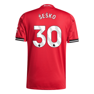 Manchester United Tröja ŠEŠKO #30 2025/26 Hemma Röd Autentisk