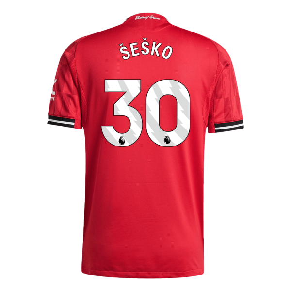Manchester United Tröja ŠEŠKO #30 2025/26 Hemma Röd Autentisk