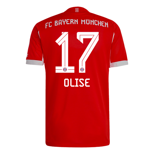Bayern Munich Tröja OLISE #17 2025/26 Hemma Autentisk Röd