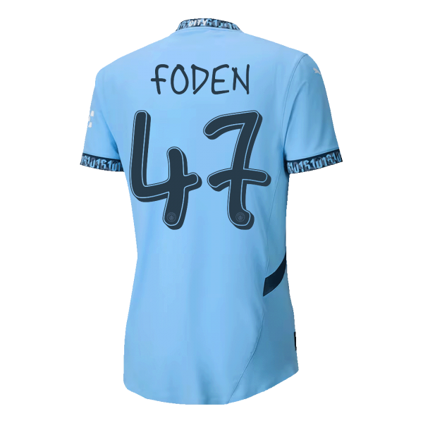 Manchester City Hemma Fotbollströja FODEN #47  Autentisk - UCL