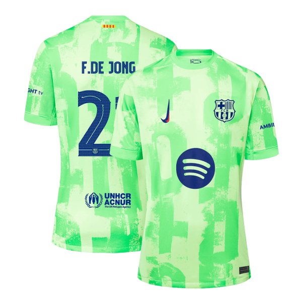 Barcelona Tredjeställ Fotbollströja F.DE JONG #21 Premium