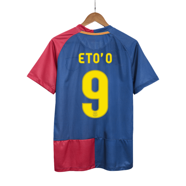 Retro Barcelona Hemma Fotbollströja ETO'O #9 2008/09 - UCL Final