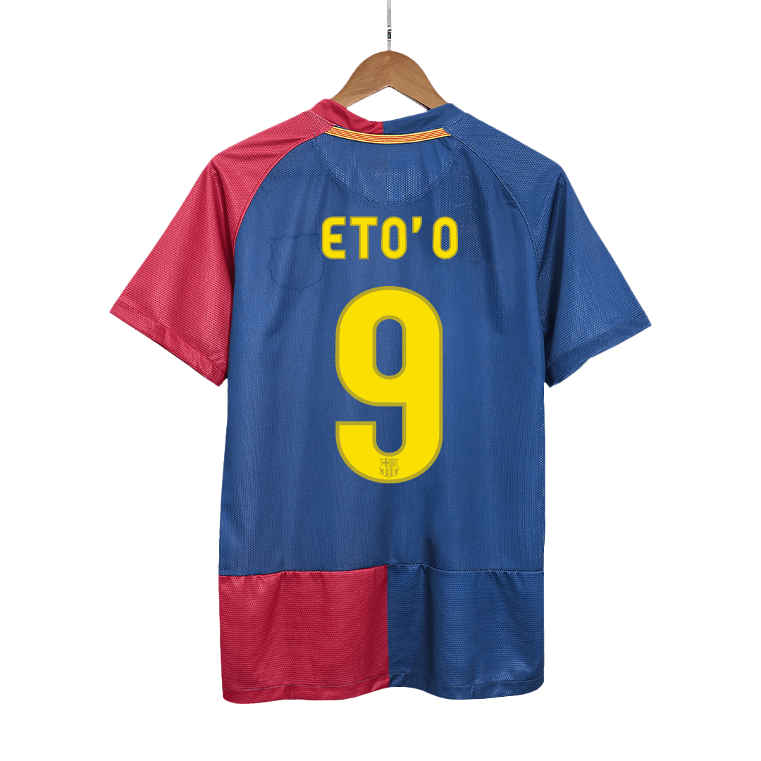 Retro Barcelona Hemma Fotbollströja ETO'O #9 2008/09 - UCL Final