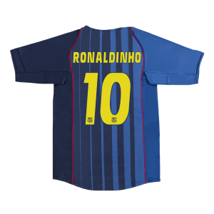 Retro Barcelona Borta Fotbollströja RONALDINHO #10 2004/05