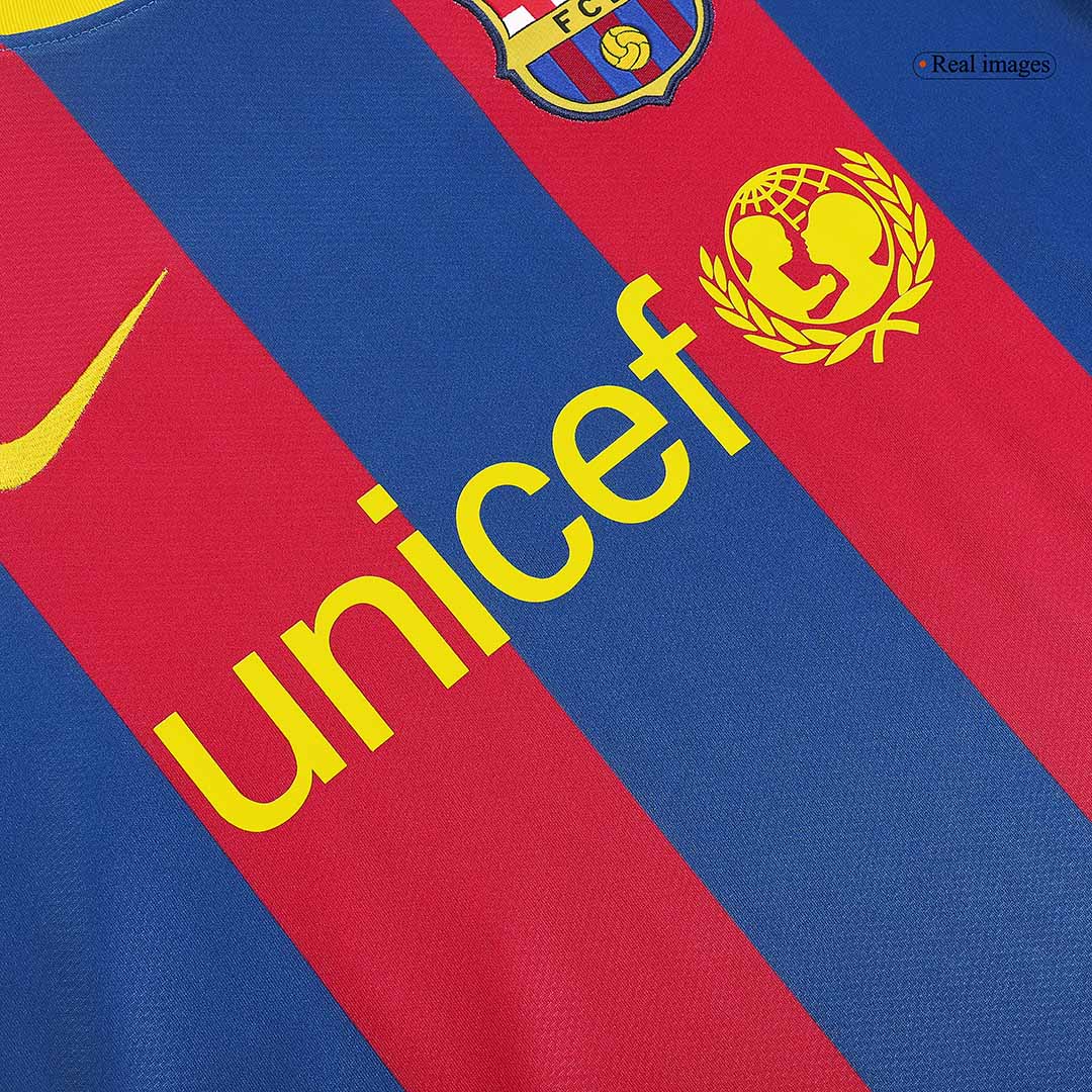 Retro Barcelona Hemma Fotbollströja DAVID VILLA #7 2010/11 - Bild 6