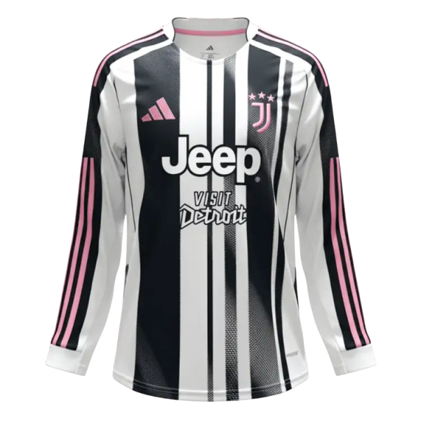 Juventus Tröja 2025/26 Hemma Långärmad Svart & Vitt
