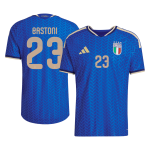 Italy Tröja BASTONI #23 2026 Hemma Autentisk Blå