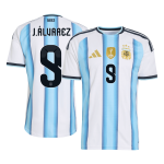 Argentina Tröja J.ÁLVAREZ #9 2026 Hemma Autentisk Blå & Vit - World Cup 2026
