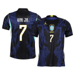 Brasilien Tröja VINI JR. #7 2026 Borta Autentisk Mörkblå