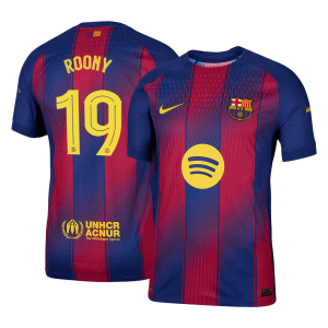 Barcelona Tröja ROONY #19 2025/26 Hemma Autentisk Röd & Blå - UCL