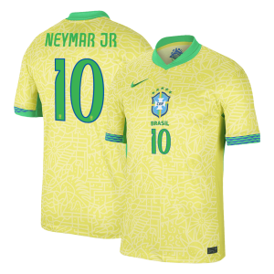 Brasilien Tröja NEYMAR JR #10 2024 Hemma Gul