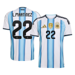 Argentina Tröja L.MARTÍNEZ #22 2026 Hemma Blå & Vit - World Cup 2026