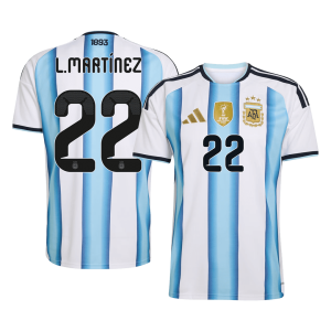 Argentina Tröja L.MARTÍNEZ #22 2026 Hemma Blå & Vit - World Cup 2026
