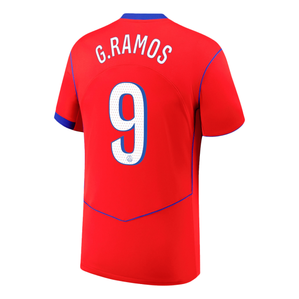 PSG Tröja G.RAMOS #9 2025/26 Tredje Röd