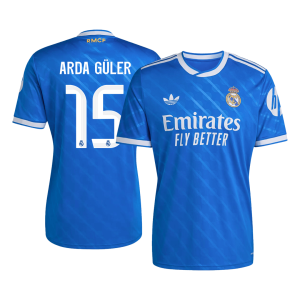 Real Madrid Tröja ARDA GÜLER #15 2025/26 Tredje Blå