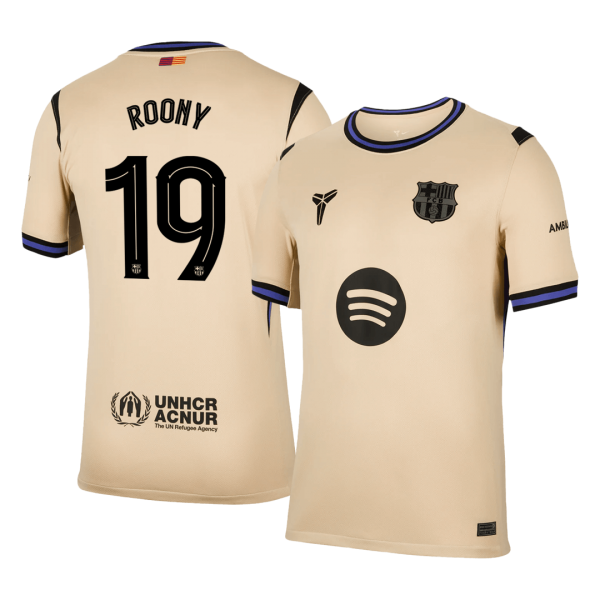 Barcelona Tröja ROONY #19 2025/26 Borta Gul - UCL