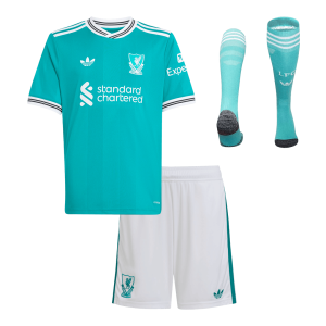 Liverpool Tröja 2025/26 Tredjeställ Grön Barn