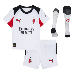 AC Milan Tröja 2025/26 Bortaställ Vit Barn