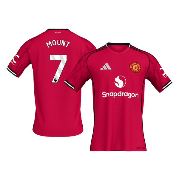 MOUNT #7 Manchester United Tröja 2025/26 Hemma Premium Röd
