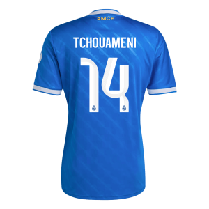 Real Madrid Tröja TCHOUAMENI #14 2025/26 Tredje Blå