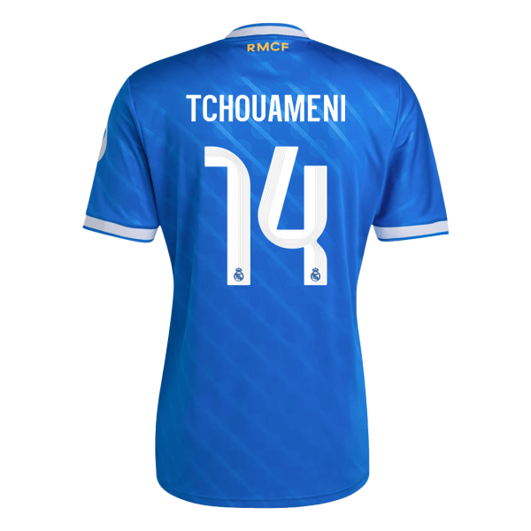 Real Madrid Tröja TCHOUAMENI #14 2025/26 Tredje Blå