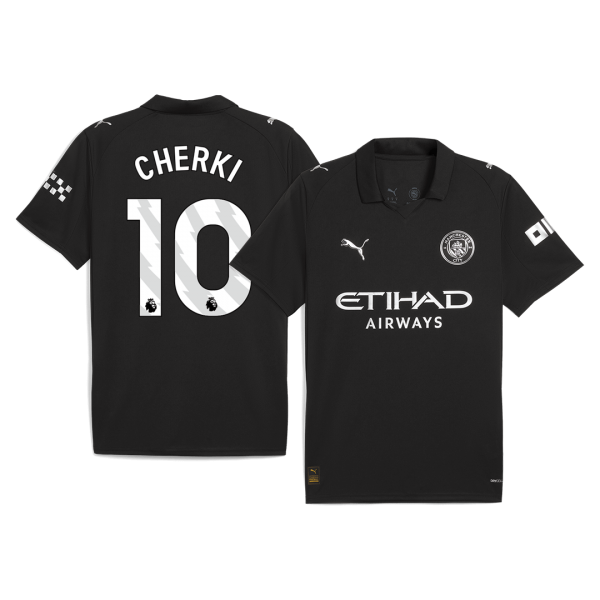 Manchester City Tröja CHERKI #10 2025/26 Borta Svart