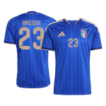 Italien Tröja BASTONI #23 2026 Hemma Blå - World Cup 2026