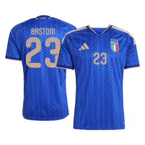 Italien Tröja BASTONI #23 2026 Hemma Blå - World Cup 2026